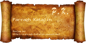 Parragh Katalin névjegykártya