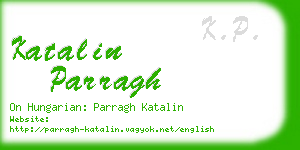 katalin parragh business card